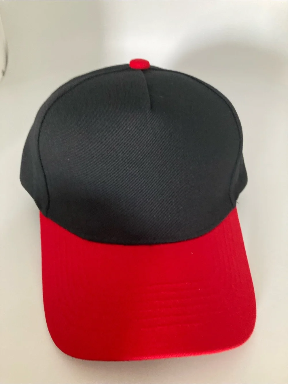 Kids Two-Tone Black and Red Baseball Cap